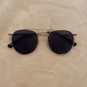 Tinted Round T Bar Aviator Sunglasses